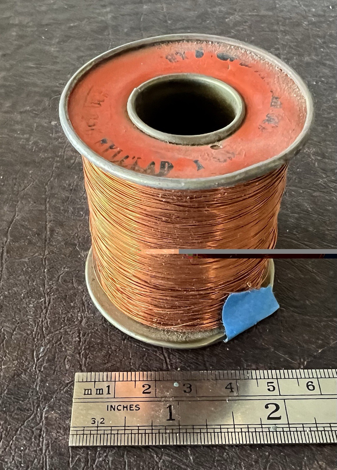 Vintage #30 Nylclad Copper Wire Spool