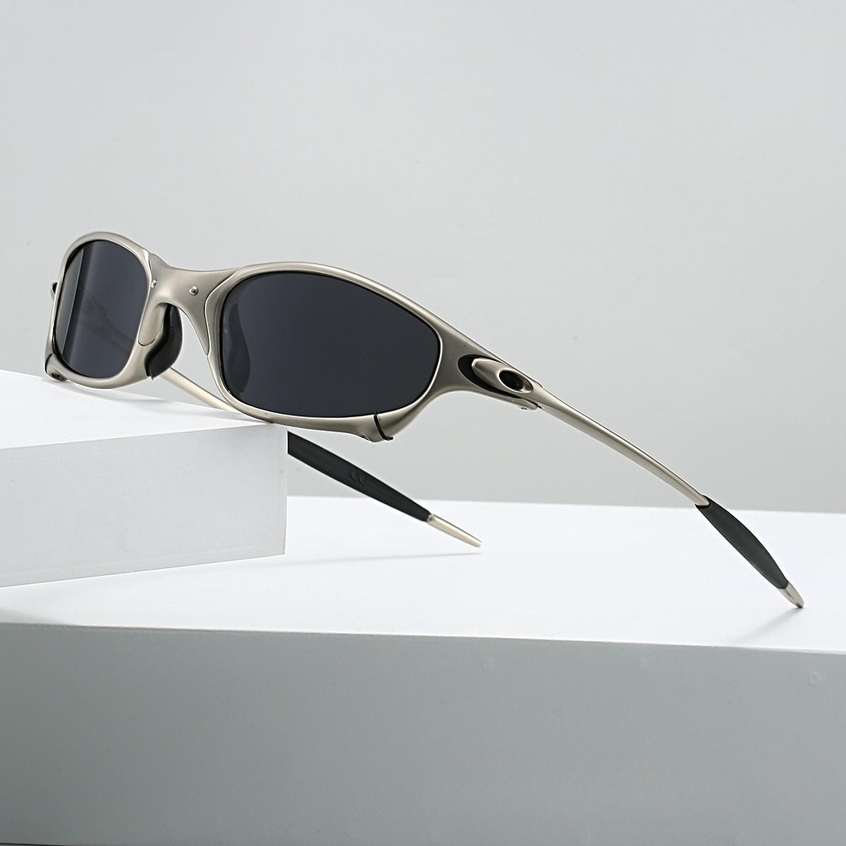 X Metal Juliet Cyclops Sunglasses UV400 Ruby Polarized Glass Titanium Goggles.