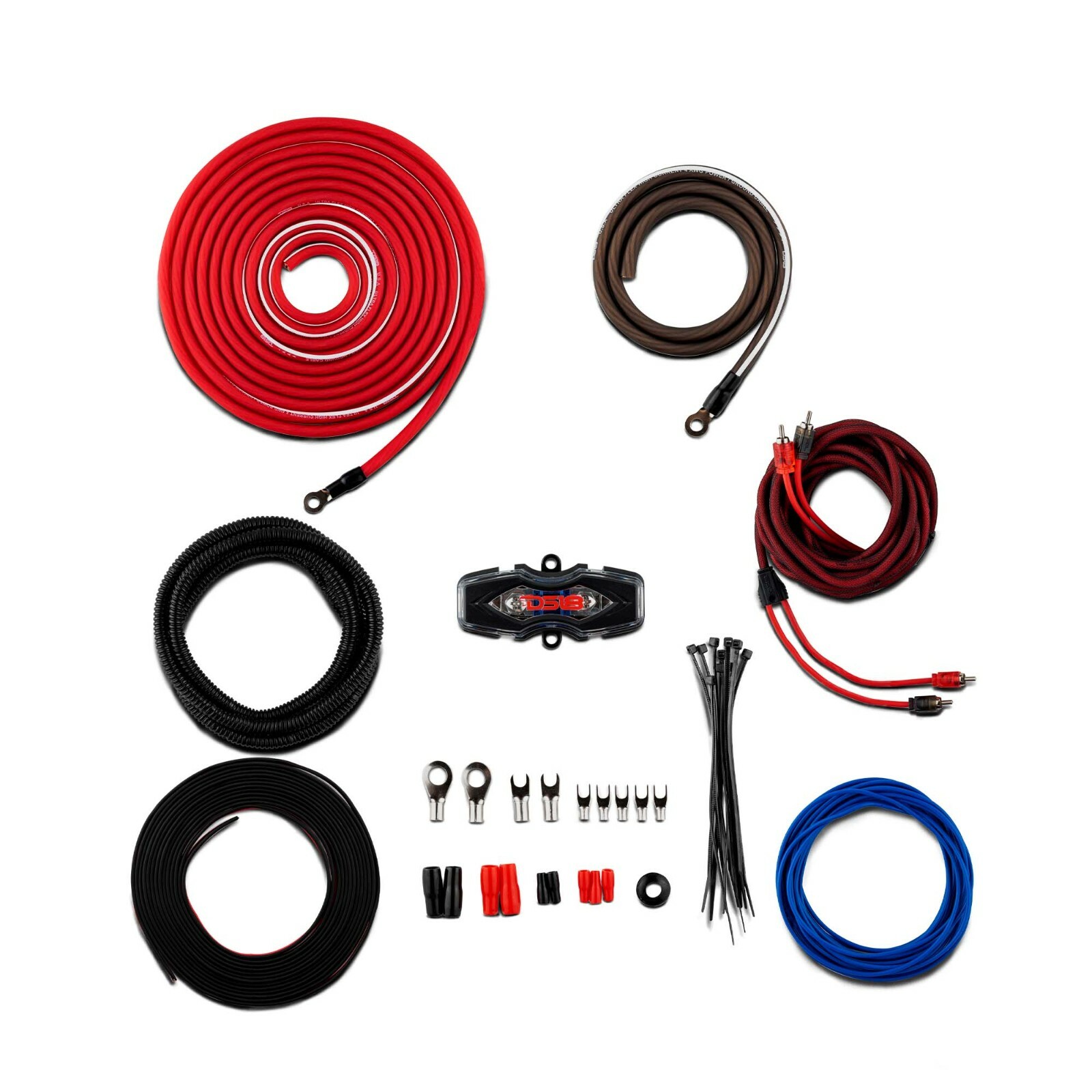 DS18 AMPKIT4 – 4GA CCA Installation Kit for Car Audio Amplifiers Amp Cables