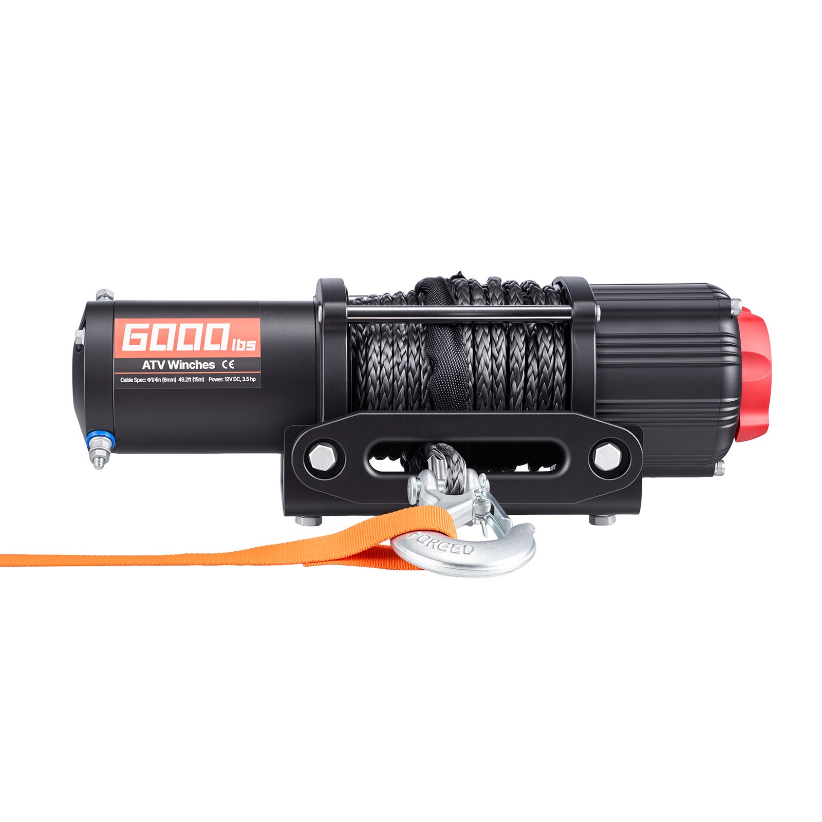 Uimoso 6000 lbs Electric Winch 12V with Synthetic Rope & Wireless Remote Control