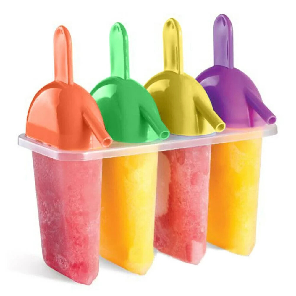 Ice Lolly Pop Mold Popsicle Maker with Straw Makes BPA Free Just Pop In The Free