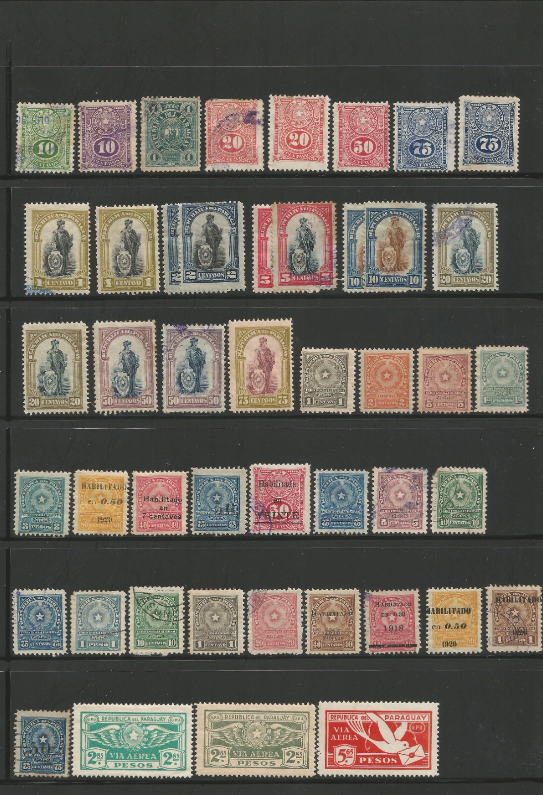 Paraguay old collection from 1879 officials telegraph MNG-MH-U
