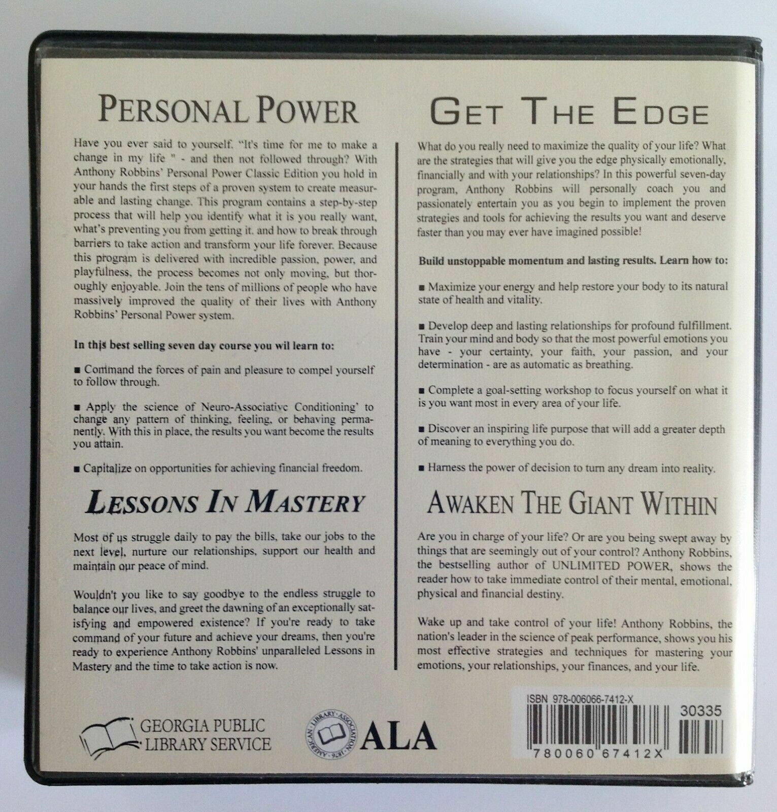 RARE Set Tony Robbins TOTAL SUCCESS Bundle 25 CDs GET THE EDGE + PERSONAL POWER