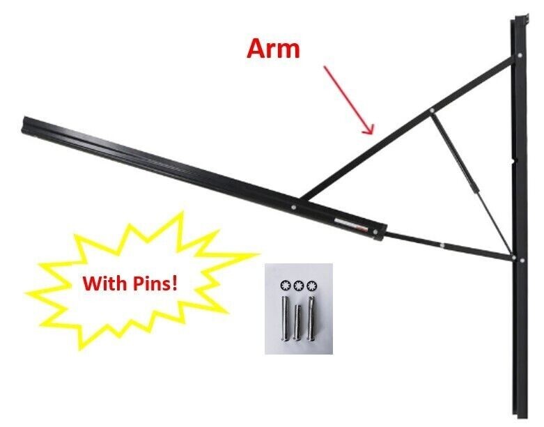 8952002.400U - 9100/9200 POWER RV AWNING TOP ARM RIGHT OR LEFT BLACK W/FASTENERS