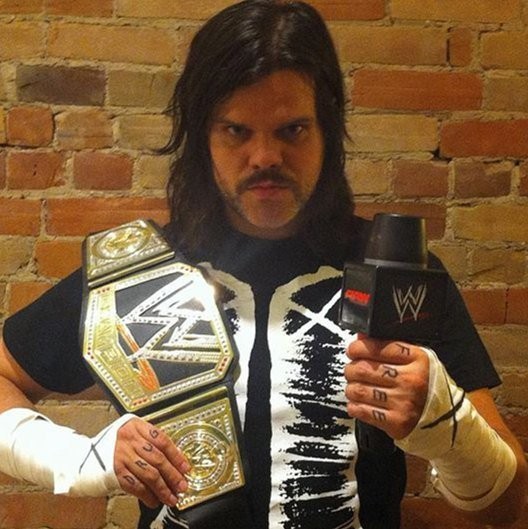 CM PUNK White Fists Mens Black T-shirt