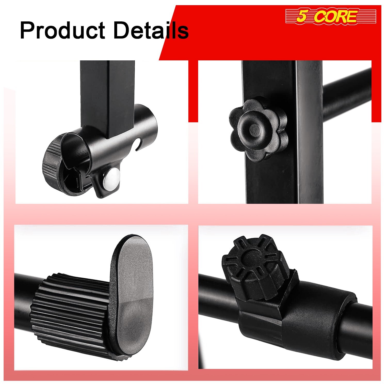 5Core Keyboard Stand Universal 2 Tier Heavy Duty Adjustable Attachment w Strap