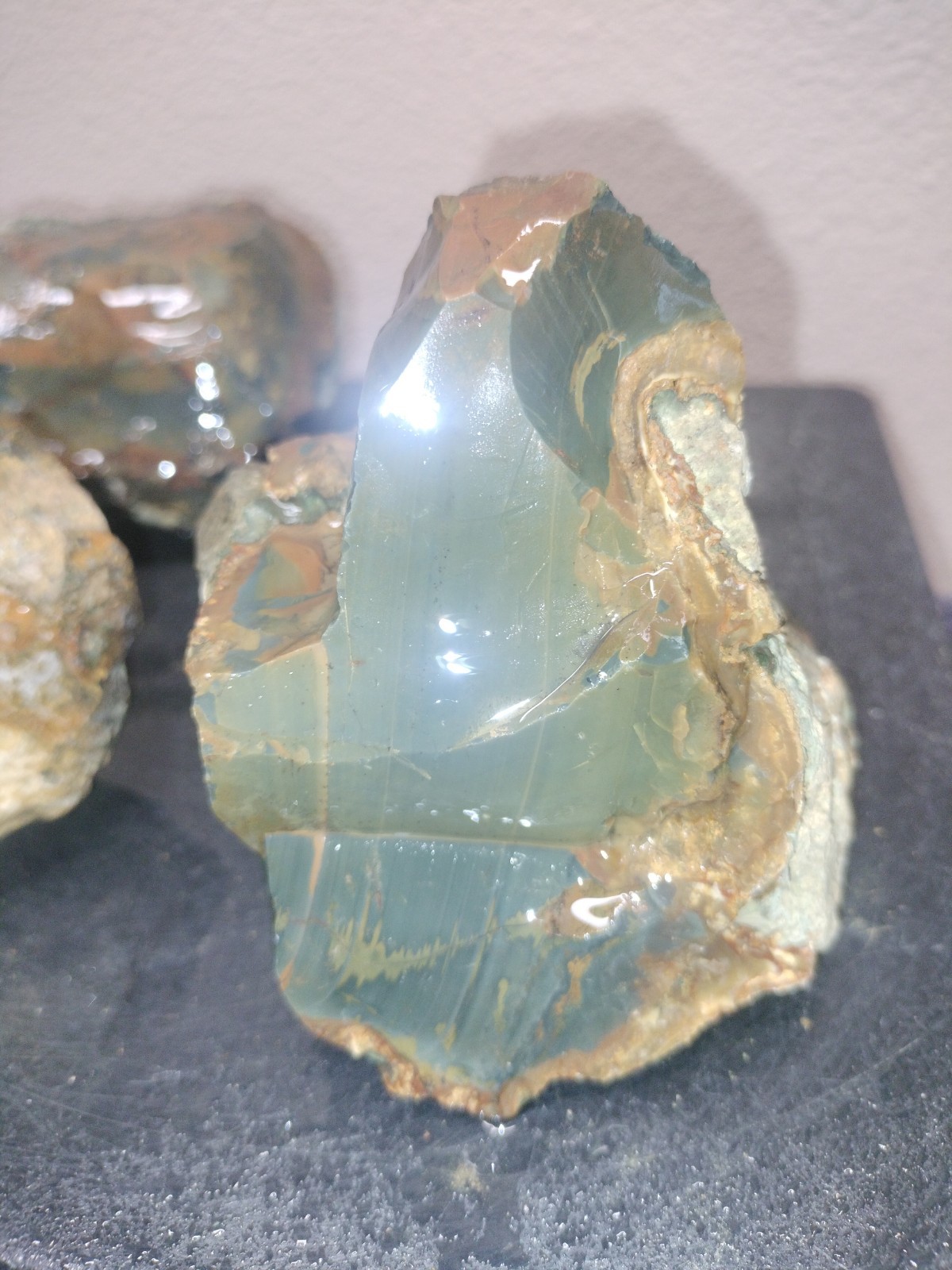 7.3LB ORBS Blue Mountain Picture Jasper Rough 6pc Lot #26