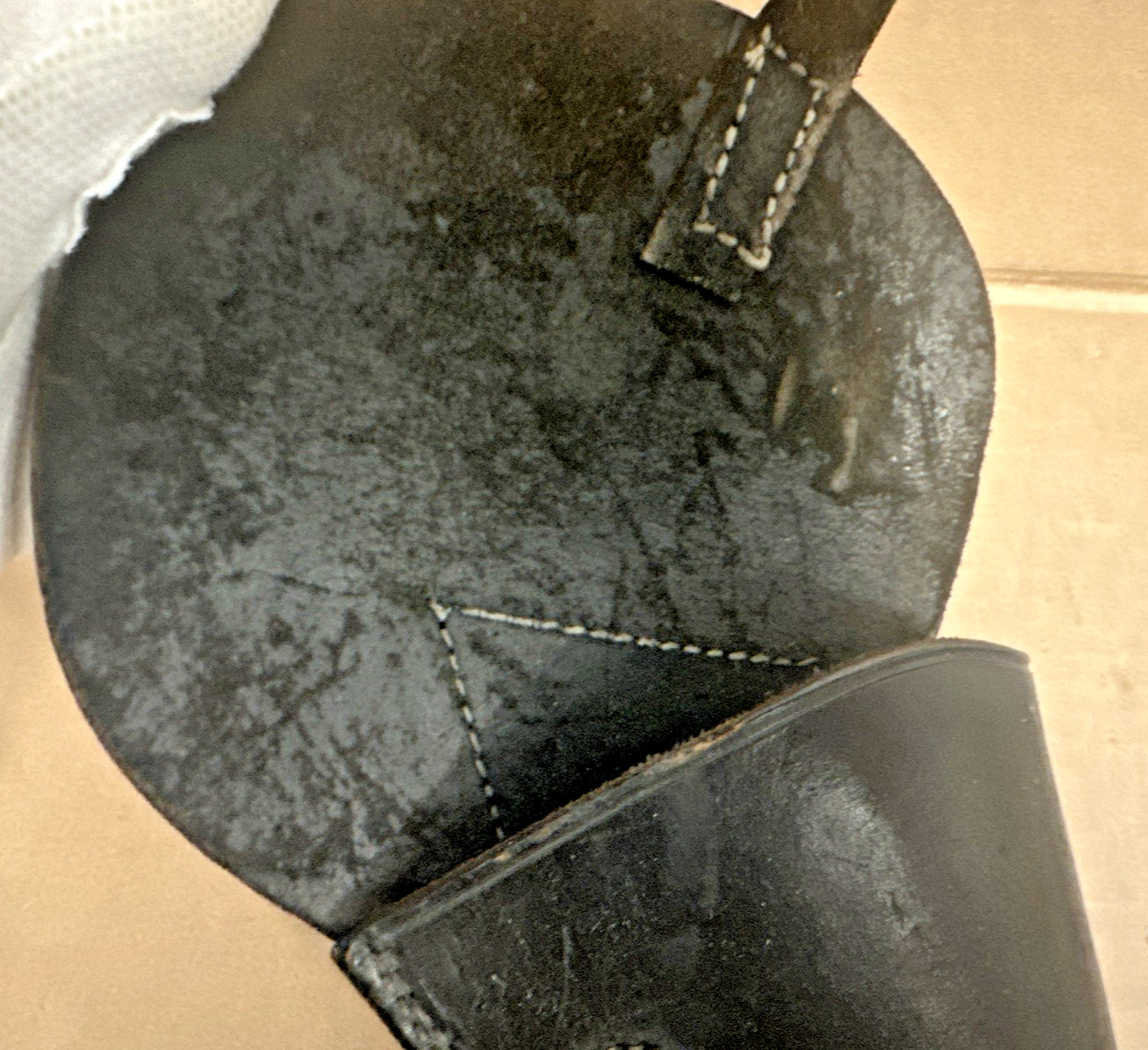 Vintage Replica of US Civil War Revolver Pistol Gun Leather Holster Viking RH