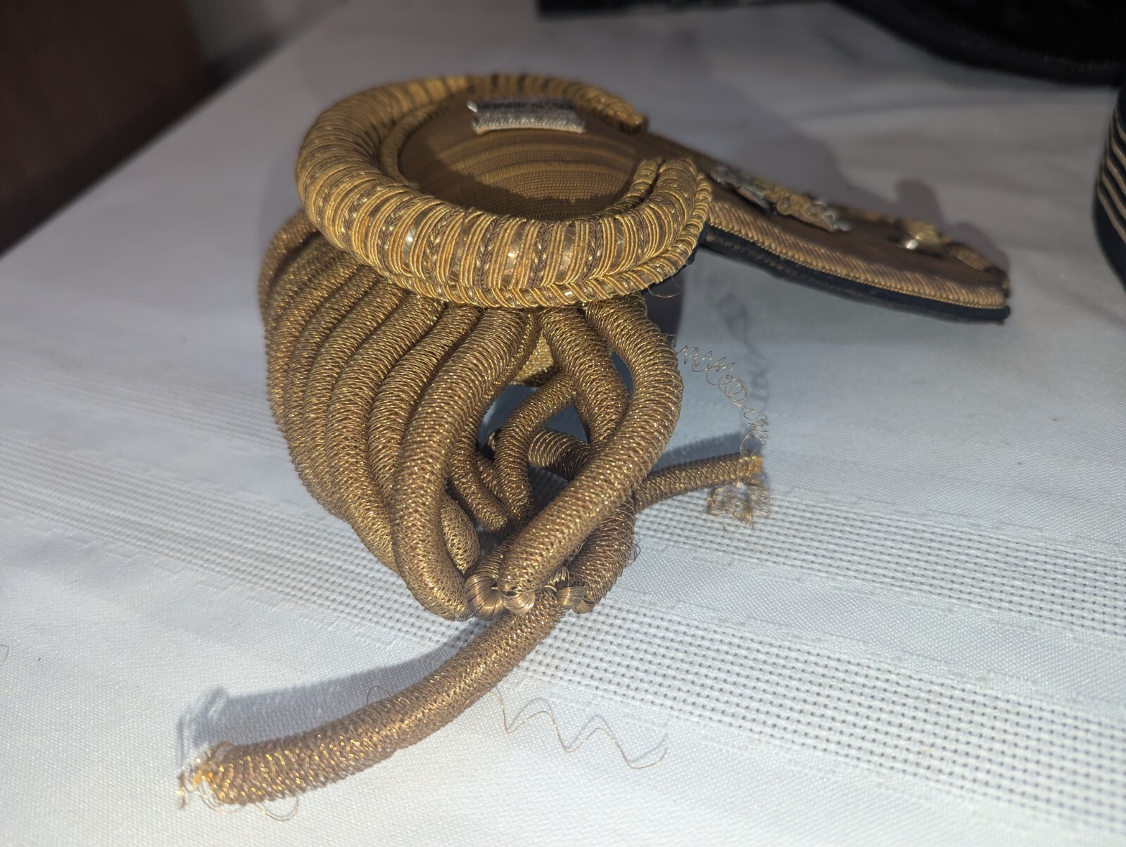 19th Cent. US Navy Officers Hat w/ Epaulettes & Belt in Tin Case Original!