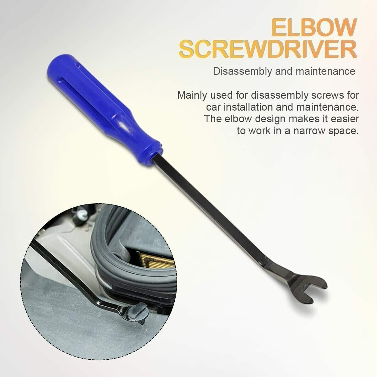 Plastic Trim Removal Pry Tool fits Car Radio Panel Door Dash Clip Fastener Bule