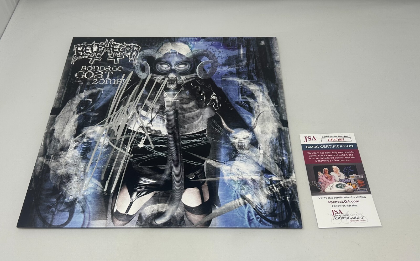 Helmuth Lehner signed Belphegor Bondage Goat Zombie Album JSA COA