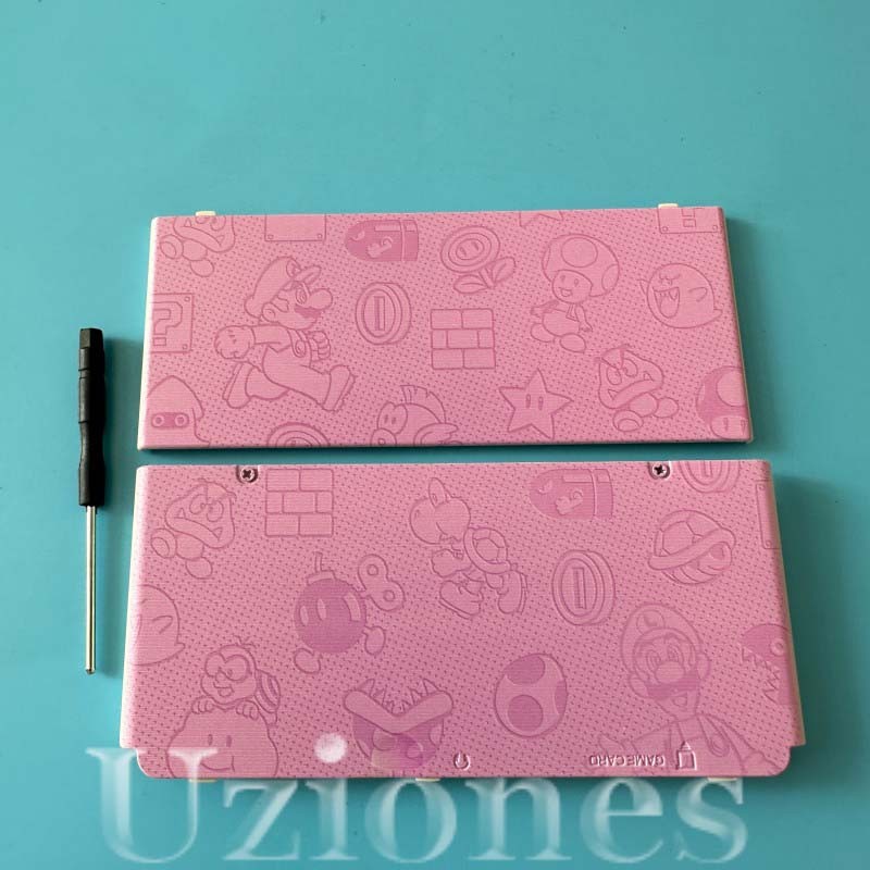 Top+Bottom Plates Cover Housing Shell Faceplate Case For Nintendo New 3DS Mario