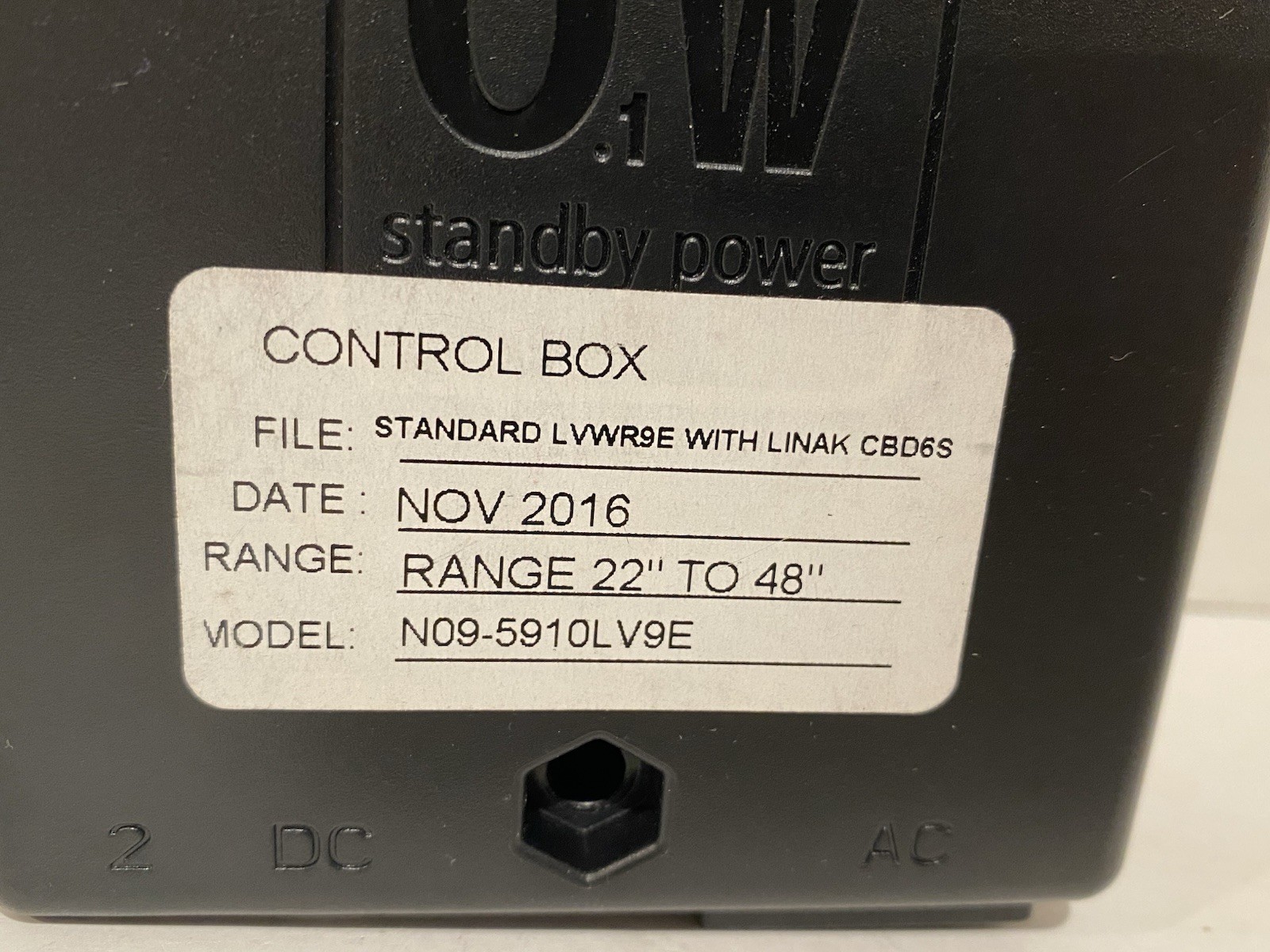 Linak Control Box Model CBD6SP00020A-109 With Cord And Height Controller Bar