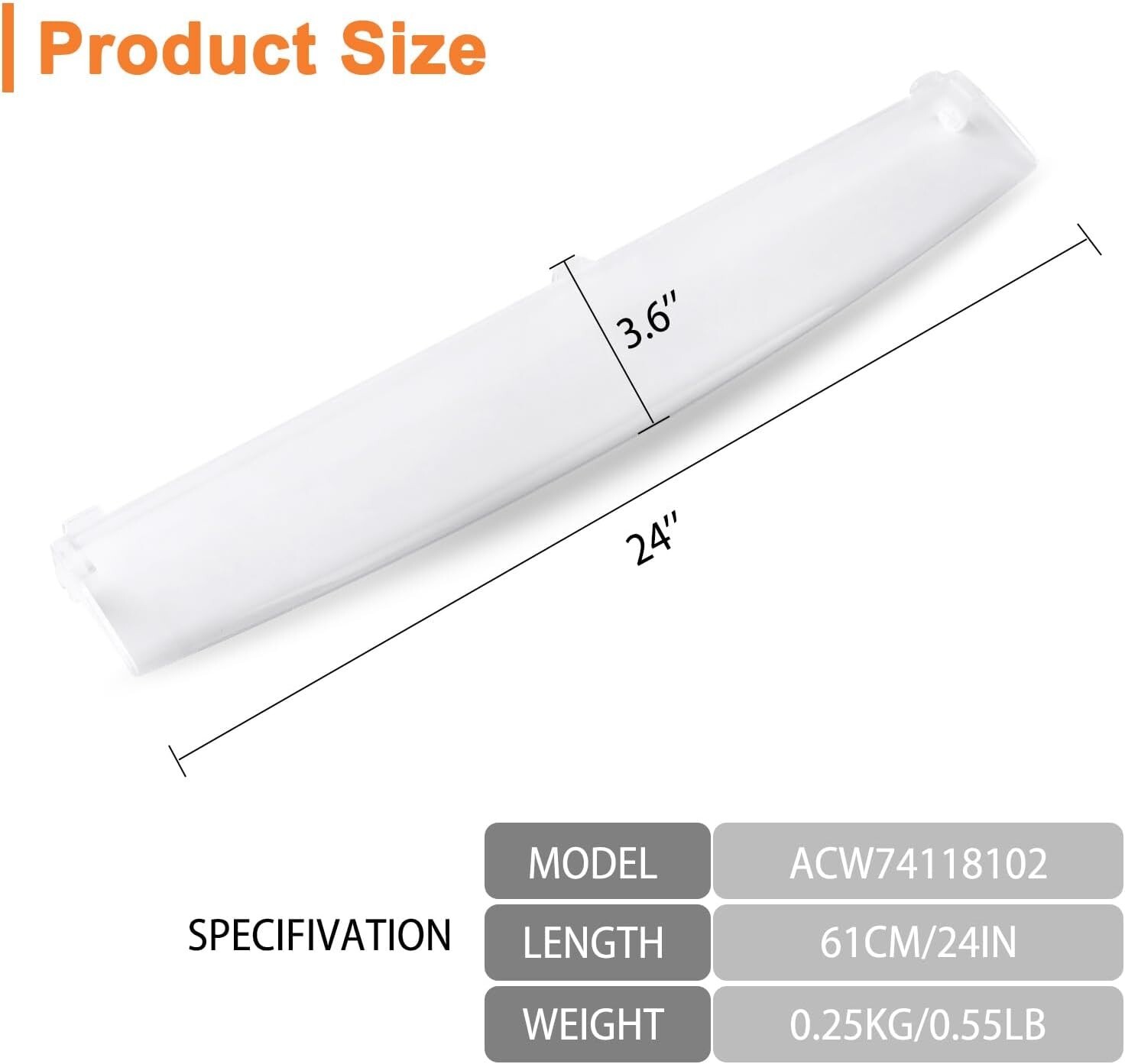 Deli Drawer Decor Tray Cover Compatible with LG Refrigerator ACW74118102