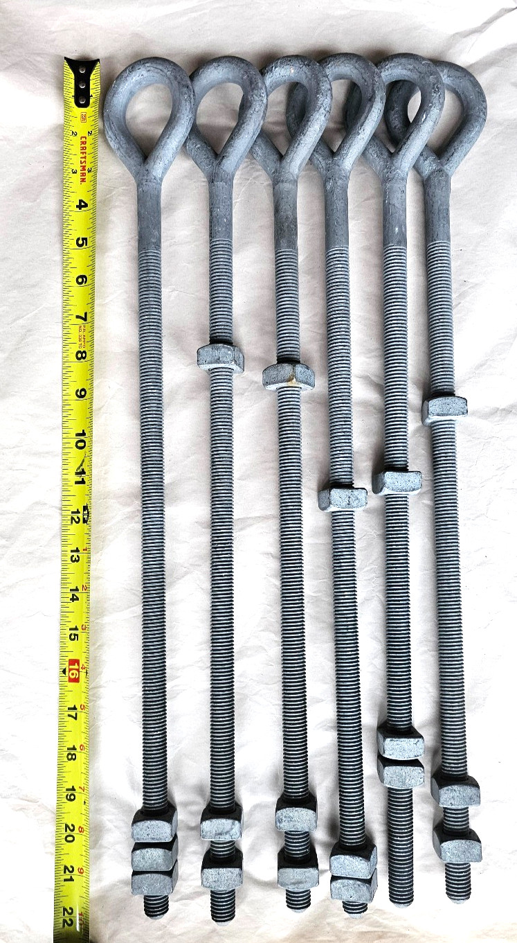 ROHN 5/8” x 18“ Eye Bolt with Nuts Part No. 260004P