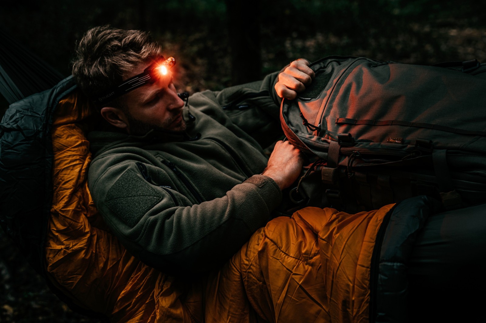 Olight Perun 3 Mini Ghost Blaze CW Headlamp/Flashlight, Red/White Light, 1250 L