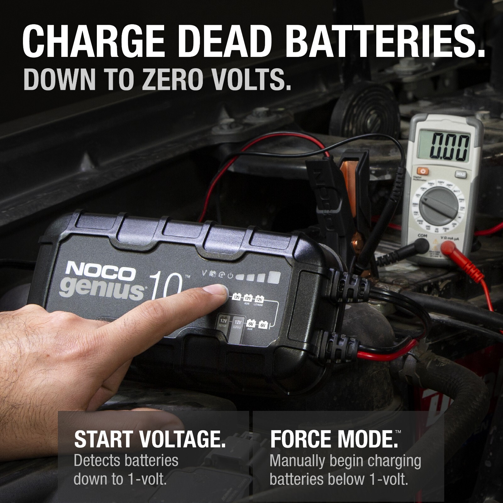 NOCO GENIUS10 6V/12V 10A Smart Battery Charger, Trickle Charger and Maintainer