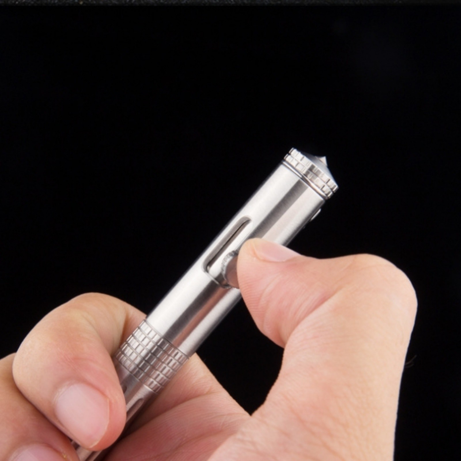 Stainless Steel Bolt Action Ballpoint Tactical Pen Outdoor Pocket EDC Portable