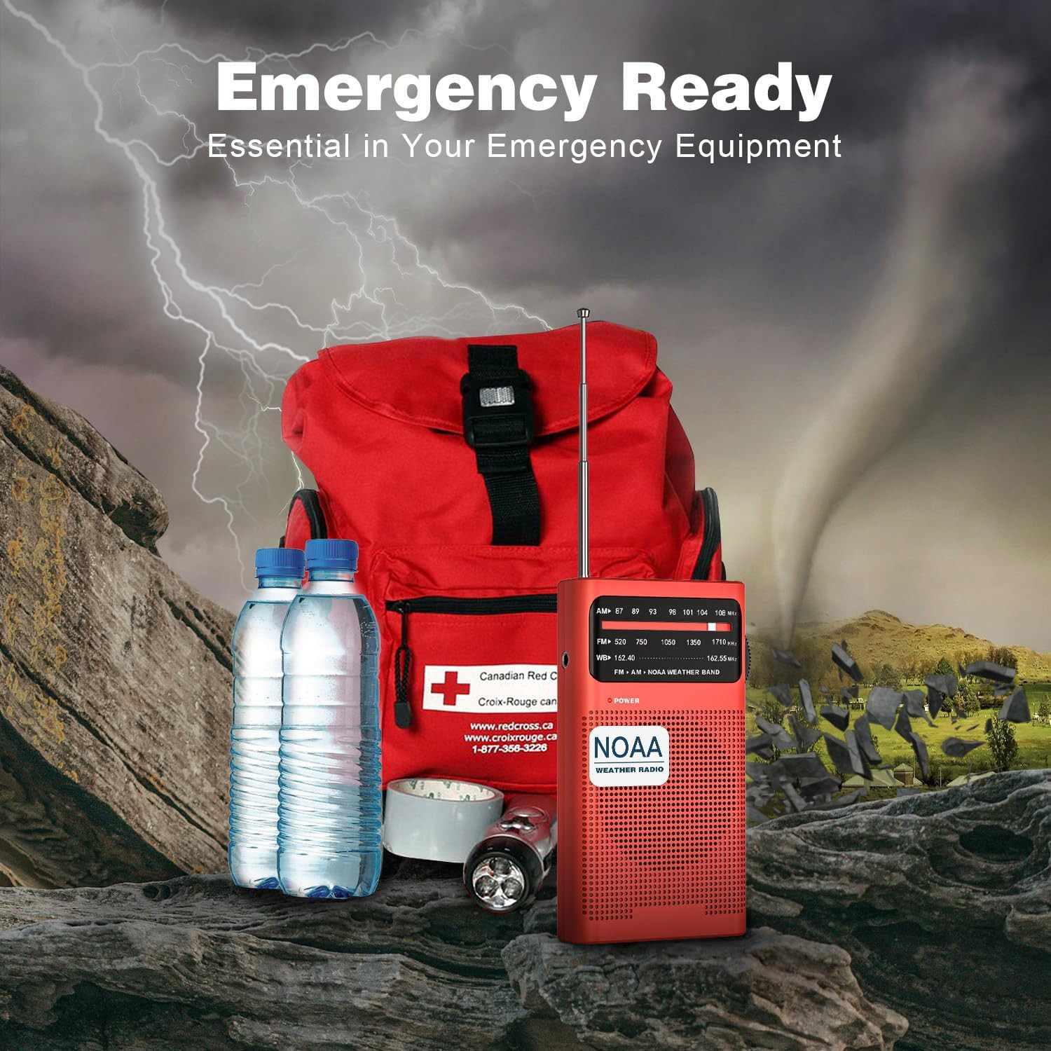 NOAA Weather Radio, AM FM NOAA Emergency Radio Portable with Best Reception, Hea