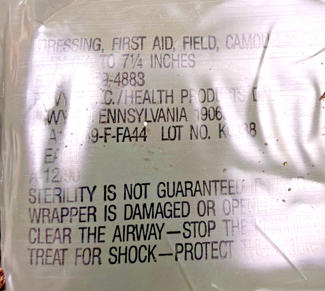 Vintage Military First Aid Kit Case And Contents 6545-01-094-6136