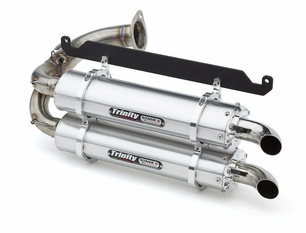 2019-2026 Honda Talon Trinity Racing Stage 5 Slip on Exhaust Brushed TR-4169S