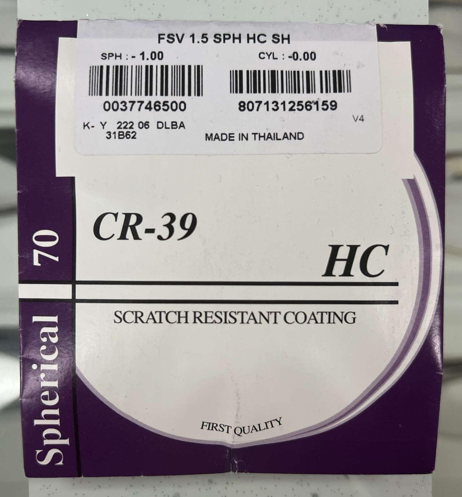 (2-PK) SINGLE VISION CLEAR PLASTIC LENSES CR39 W CRIZAL EASY AR COATING