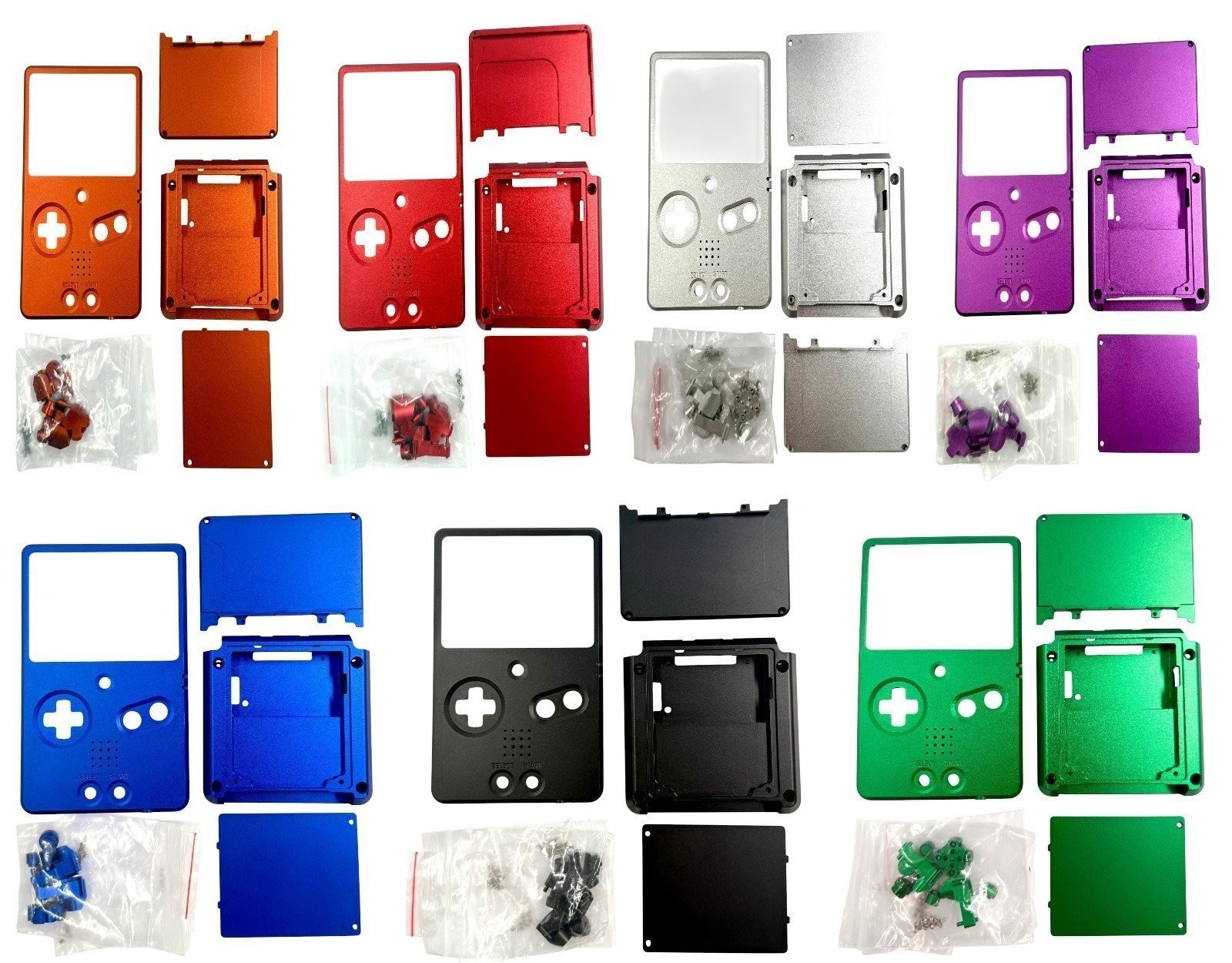Unhinged Metal GBA SP Housing Boxy Style for Nintendo GameBoy Advance SP Pixel
