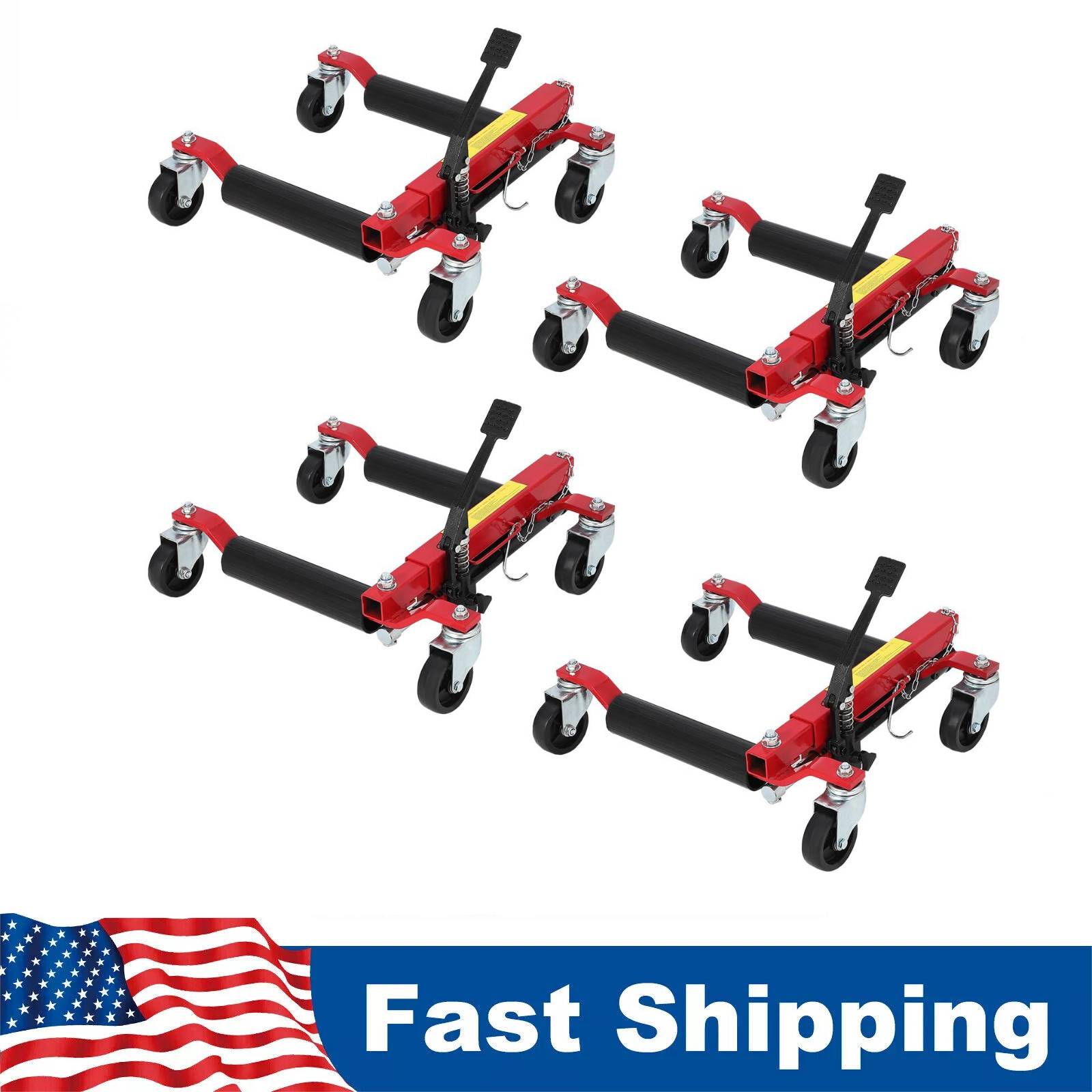 4x Hydraulic Car Wheel Dolly Jack Heavy Duty 6000 LBS Vehicle Skates Positioning