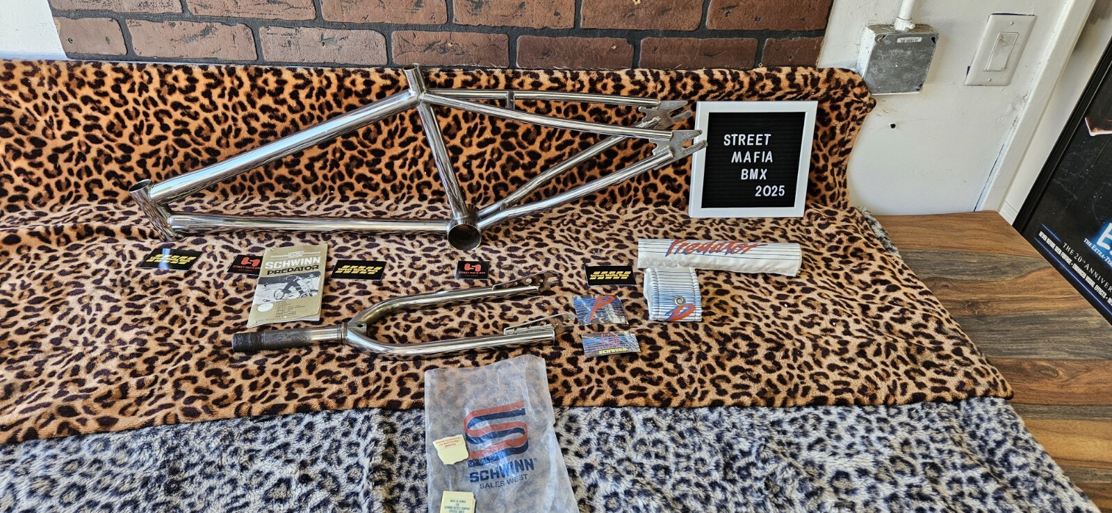 Schwinn Predator 1983 Old school BMX bike FRAME The Sting TRX Forks SE GT Chrome