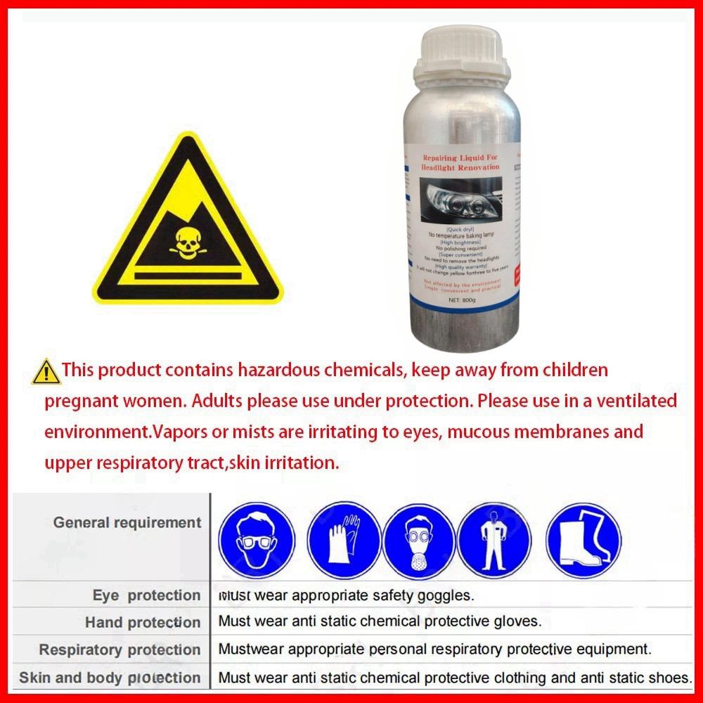 Car Headlight Restoration Kit Polymer Chemical Polishing Repair Liquid 300g Set