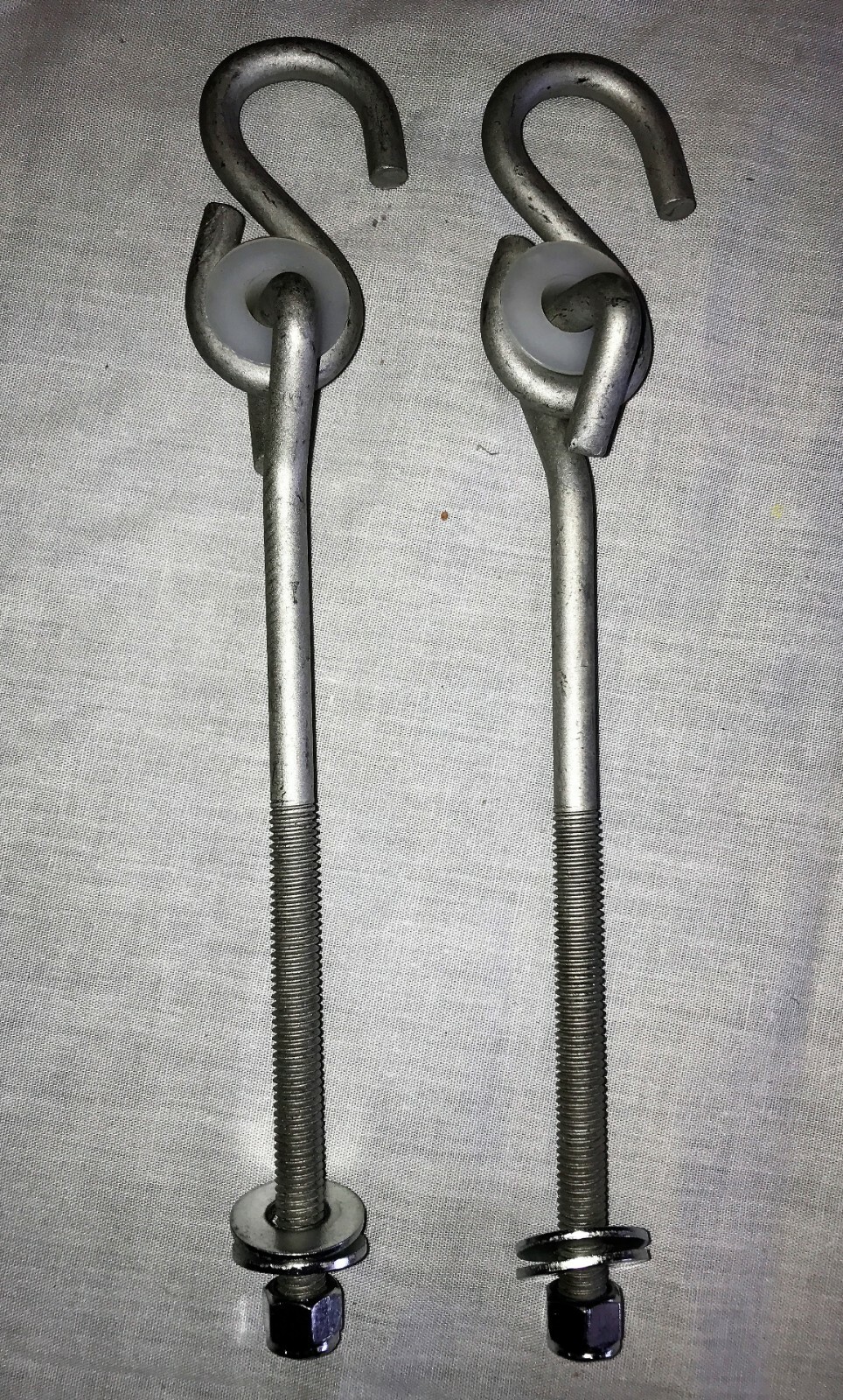 Swingset swing hanger,bolt thread,swingset hardware,8" pair, playset, galvanized