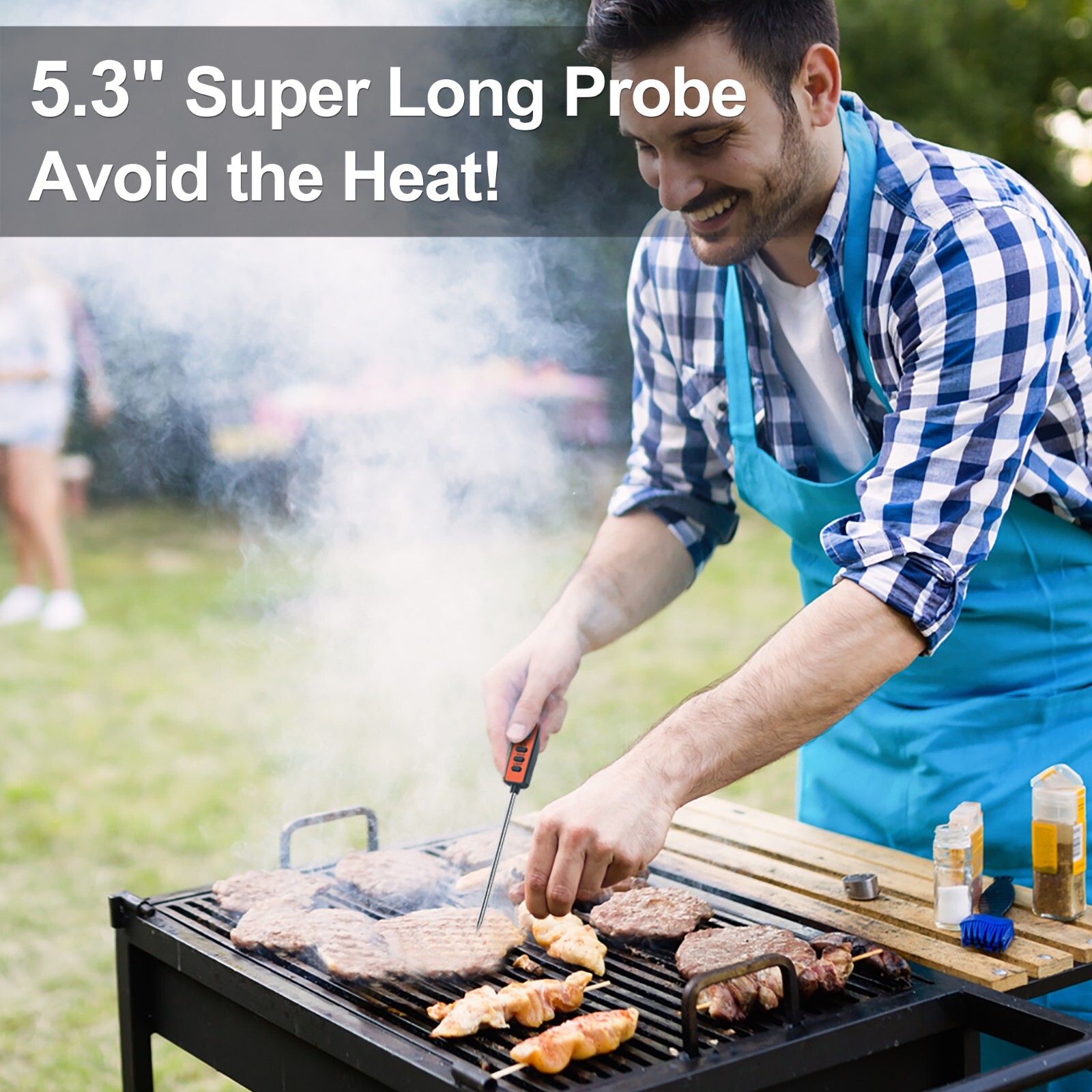 ThermoPro TP01A Digital Meat Thermometer with Long Probe For Kitchen Candy Oil