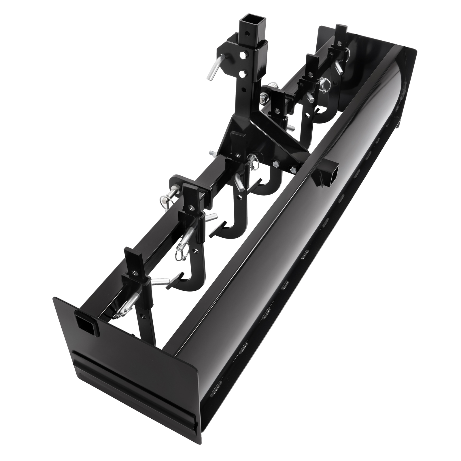 Powder Coated Steel 55" Box Blade Scraper W/6 Scarifier Shank For Cat 0 & Cat 1