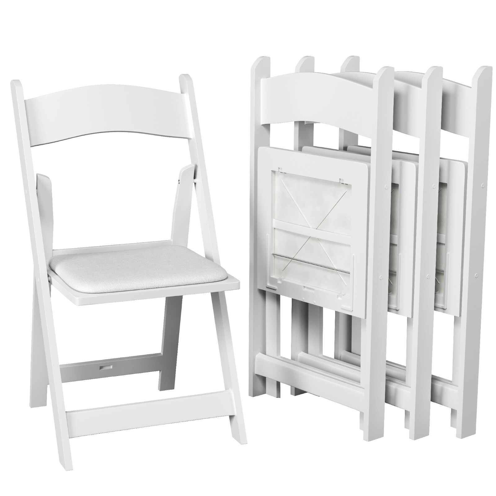 Folding Chairs Indoor/Outdoor Folding White Chairs for Events