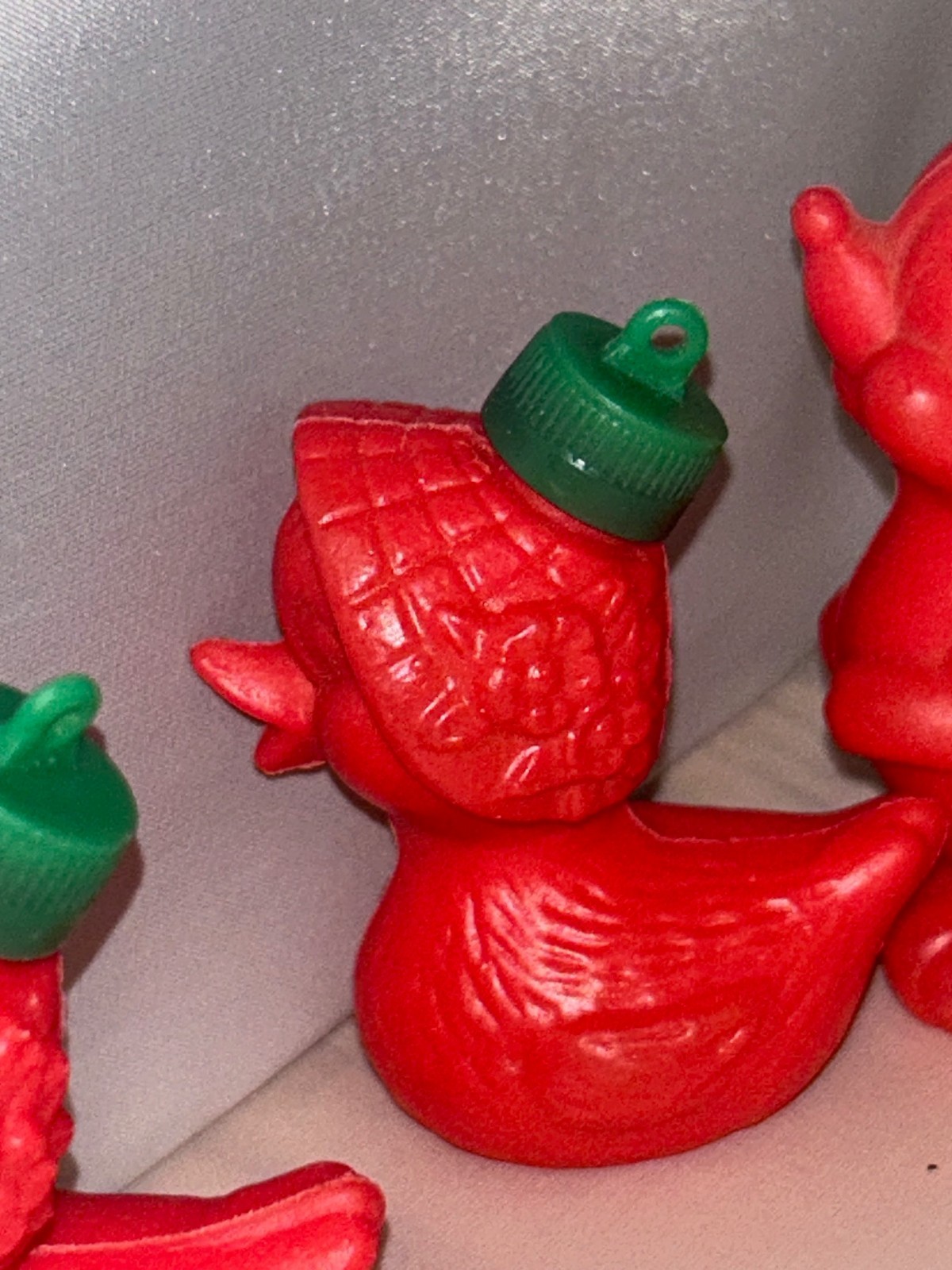 4 Vintage 70's BUNNY Rabbits Thumper & Duck Chick Powder Candy Container Easter