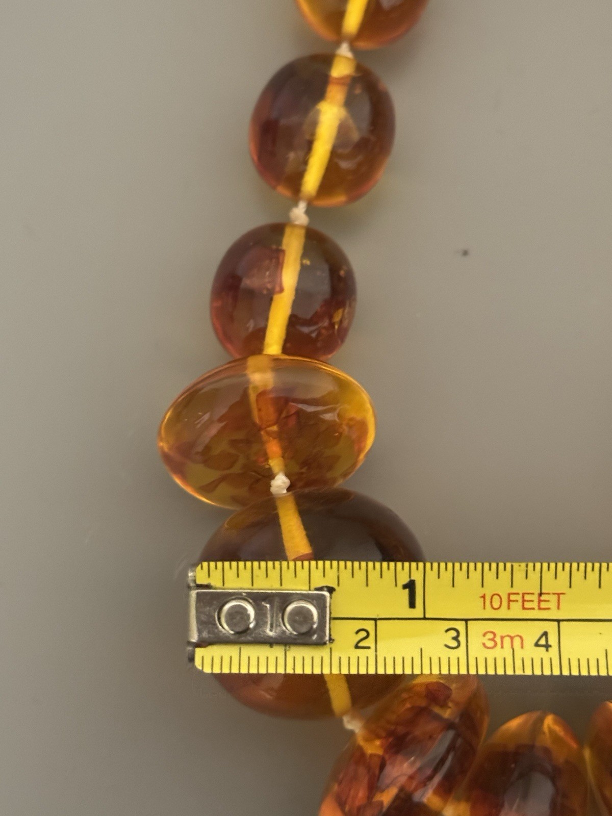 Vintage Baltic Amber Polished Graduated Bead Necklace
