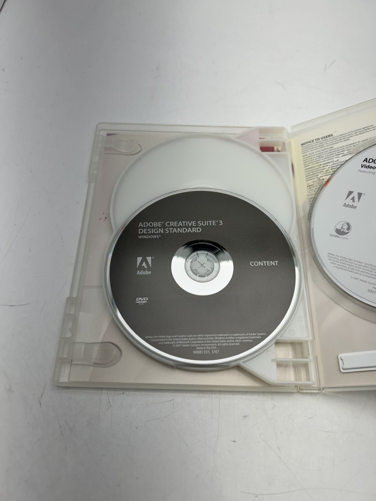 Adobe Creative Suite 3 Design Standard Software For Windows & Mac 2007 3 Disc