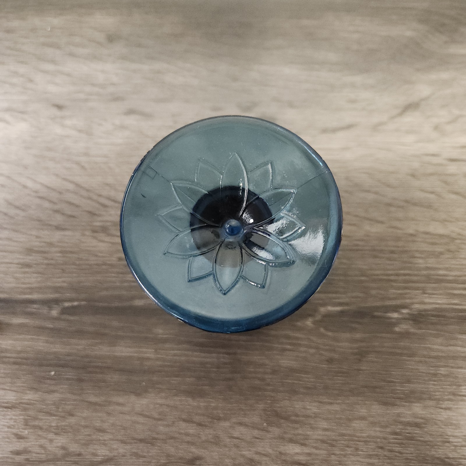 Indiana Glass Tiara Sandwich Bicentennial Colonial Blue Iced Tea Footed Tumbler