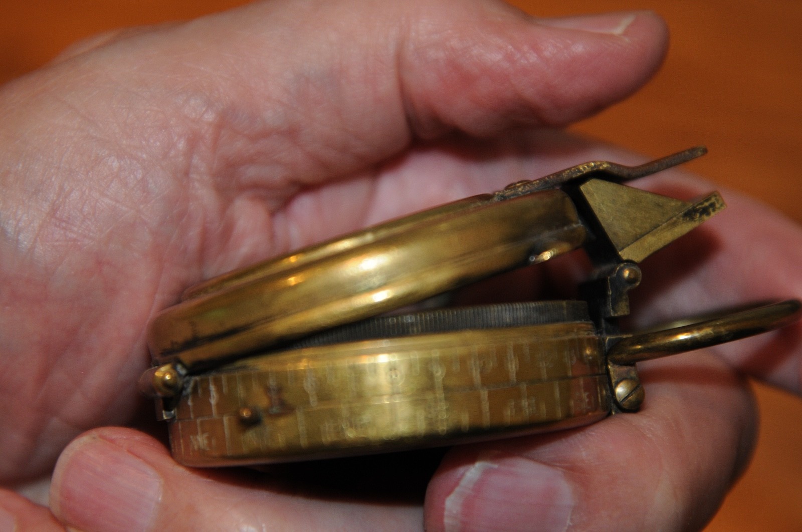 US Army Engineer Corps Cruchon Emons Berne Brass Pocket Compass WWI 1918 - 58259