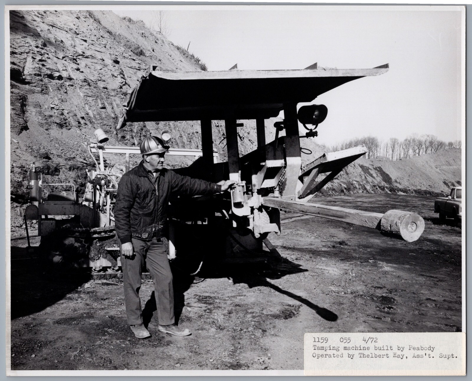 1972 Peabody Coal Co Squaw Creek Mine Indiana 8x10 Photo Tamping Machine 7639
