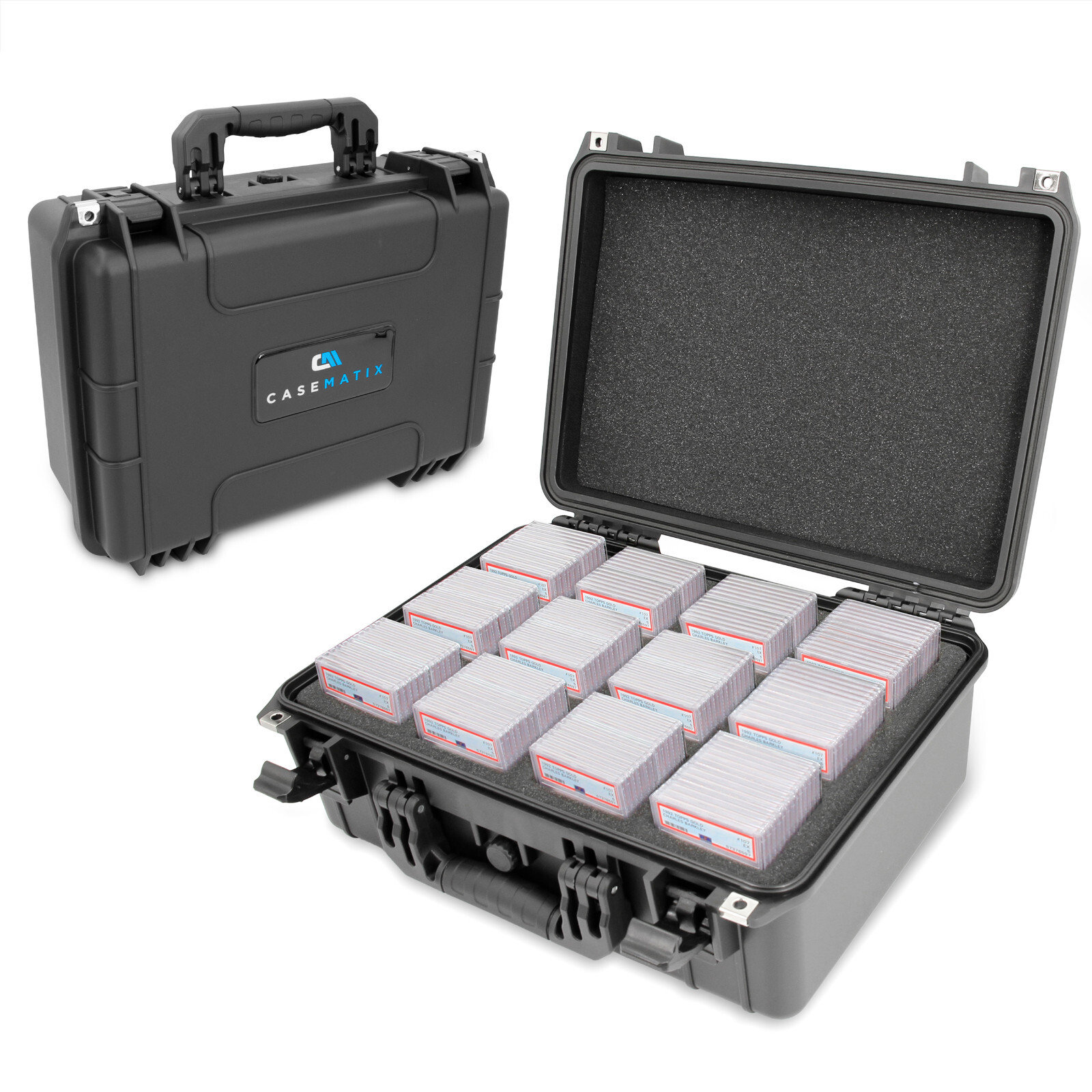 Casematix Graded Card Case – Holds 130 PSA Slabs, Waterproof Storage Box