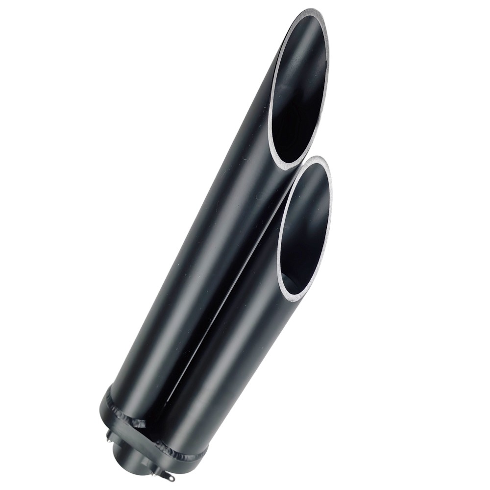 For Yamaha YZF R1 2009 -2014 Exhaust System Dual Exit Mid Pipe Black Mufflers