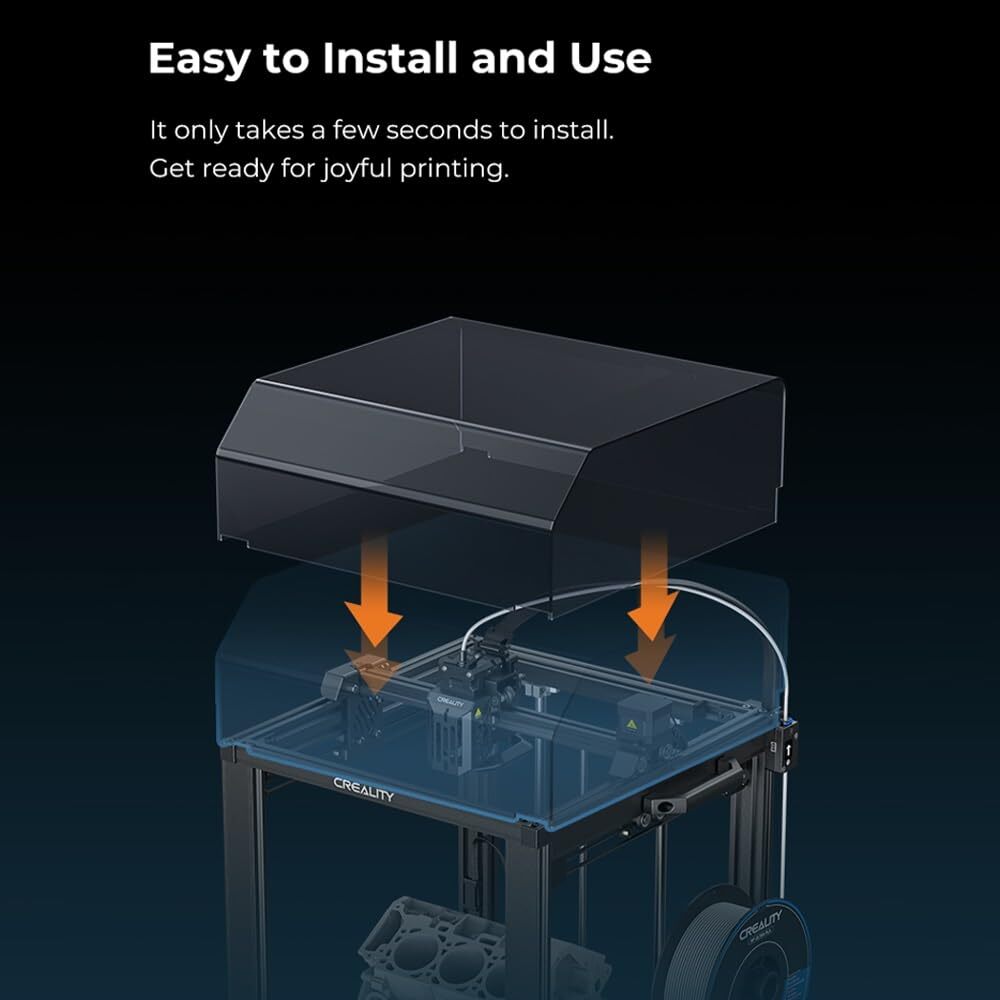 Creality Ender 5 S1 Printer Acrylic Top Cover Constant Temperature Noise Reduce