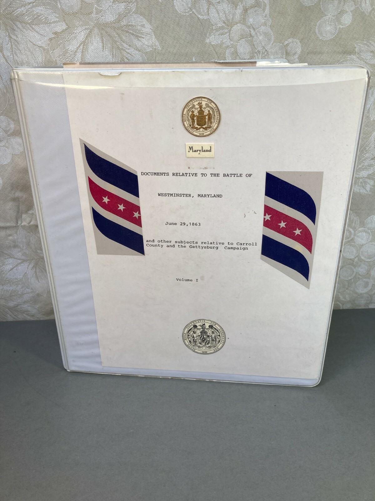 Civil War Binder on the Battle of Westminster June 29th 1863