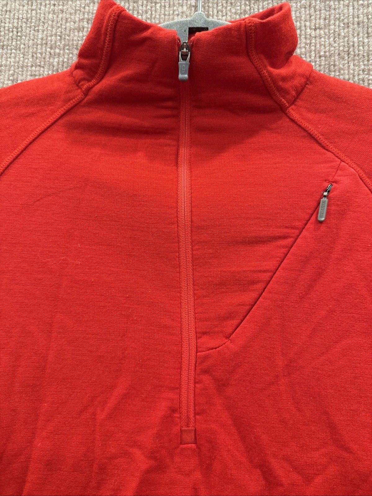 Icebreaker GT 220 Wool Blend, Red,1/4 Zip, Zip Pocket, Gorpcore, Outdoors, Sz Sm