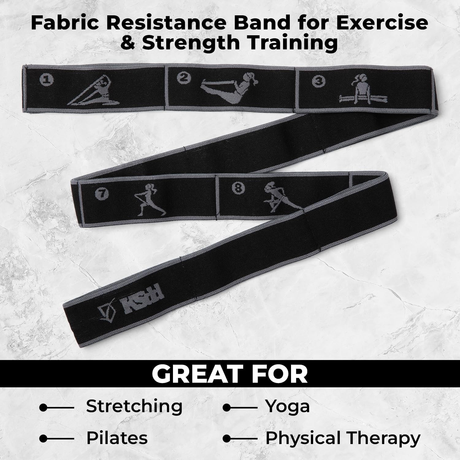 Elastic Yoga Strap with 11 Loops – Premium Stretch Band for Flexibility, Physica