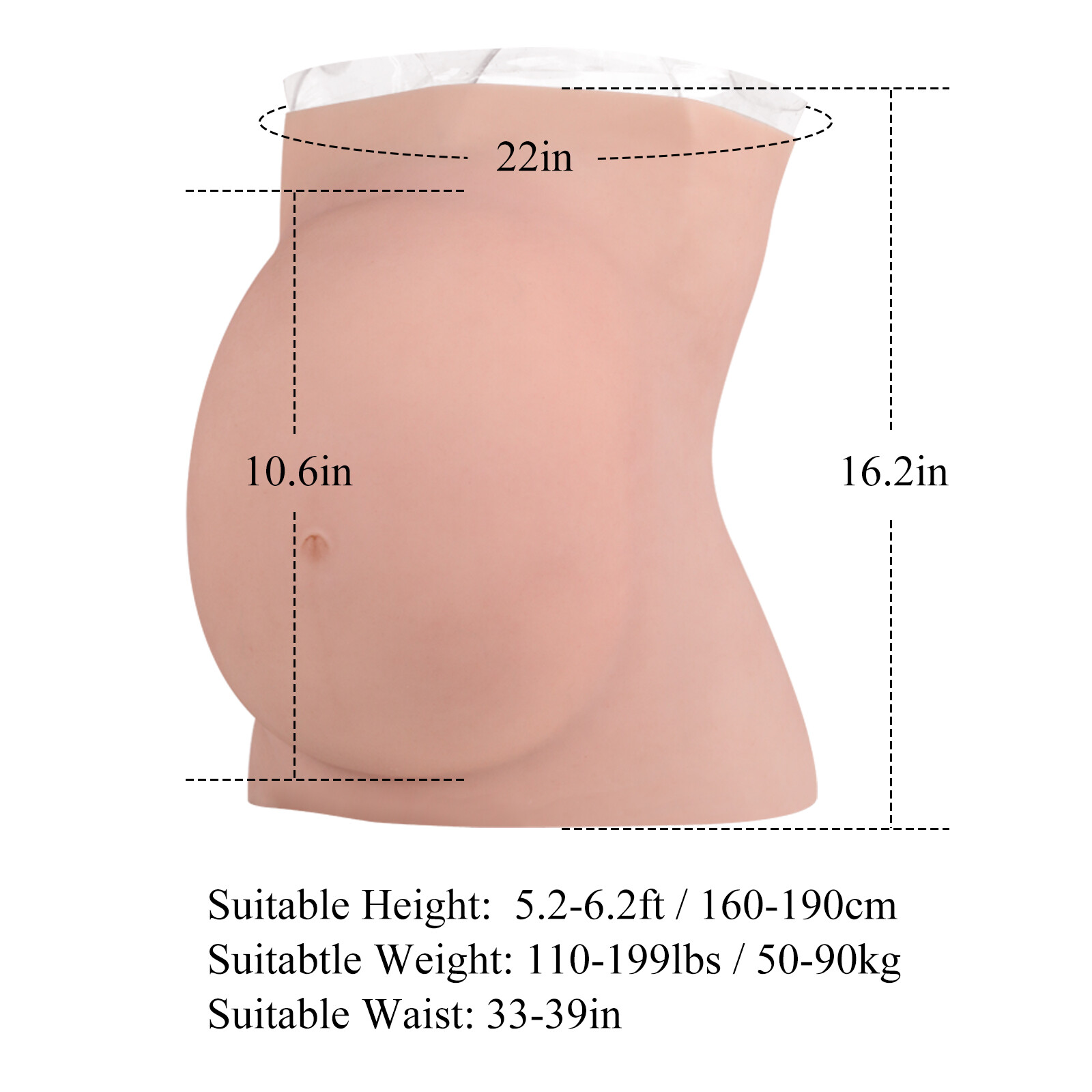 6 Months Silicone Fake Pregnant Belly Bump Artificial Bellies Tummy Prosthetics