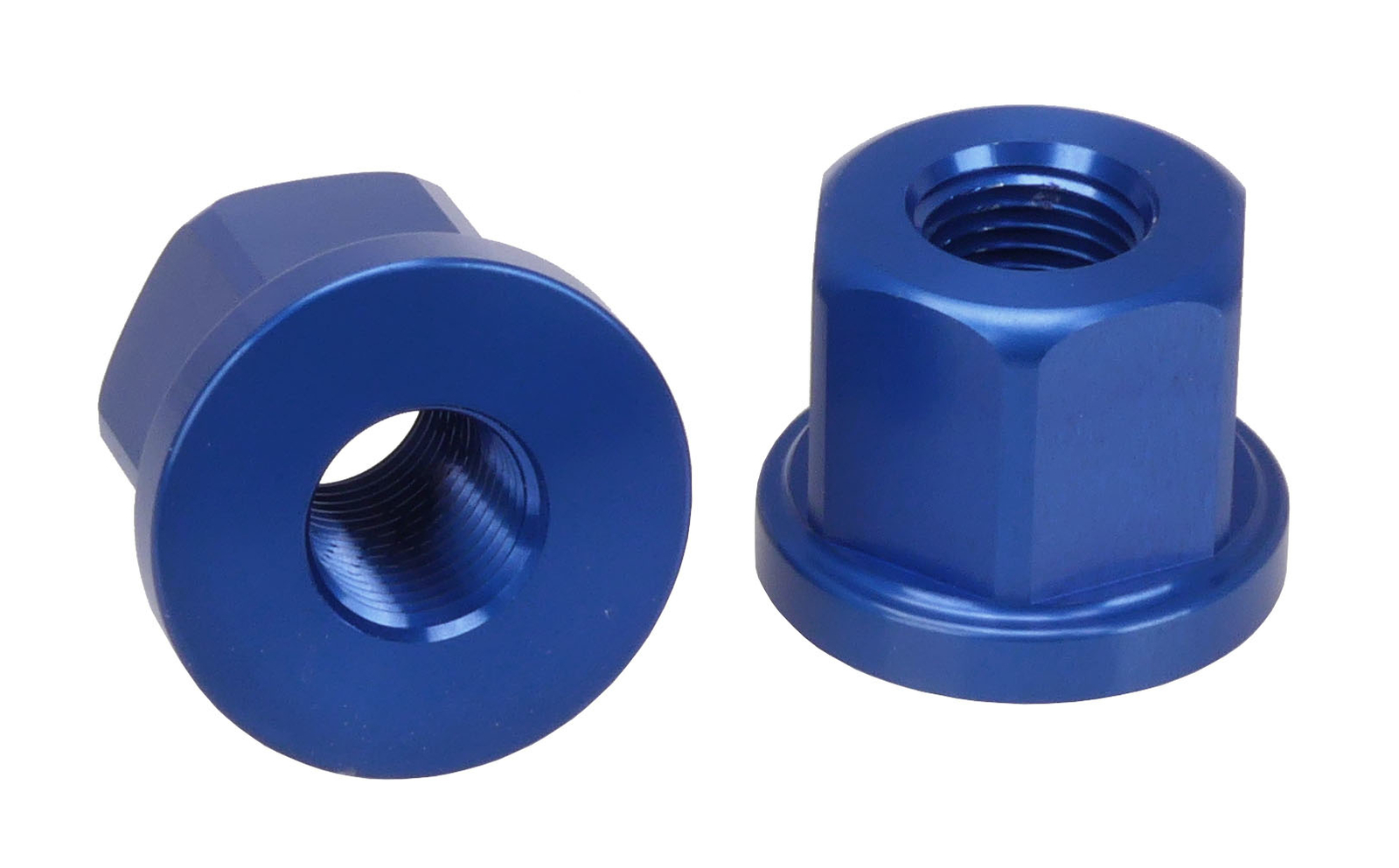 3/8" X 26T REGULAR bicycle axle nuts 7075 aluminum (PAIR) COBALT BLUE