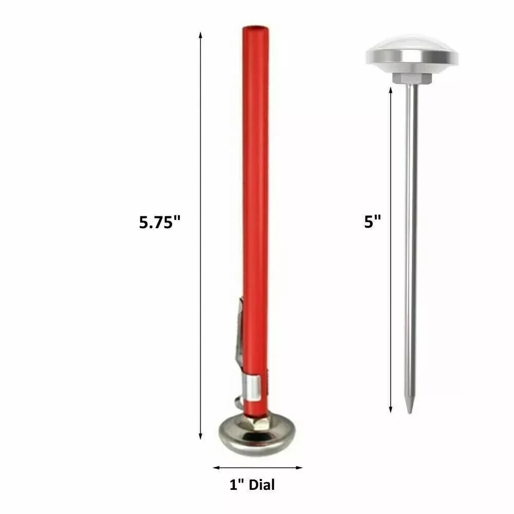 Stainless Steel Pocket Probe Thermometer Gauge for Food Cooking Meat BBQ
