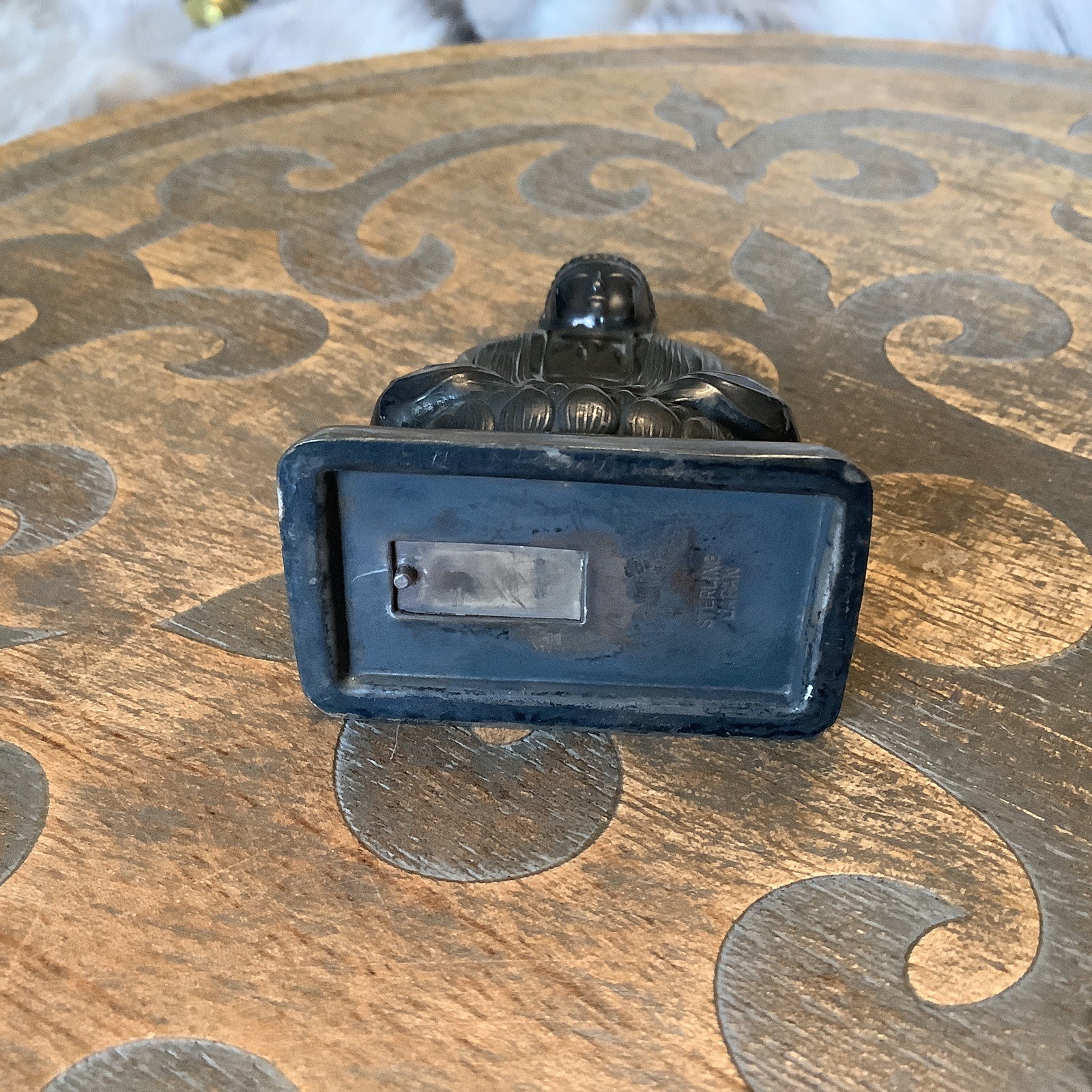 Vintage Sterling Silver Japanese Buddha Salt & Pepper Shaker Set